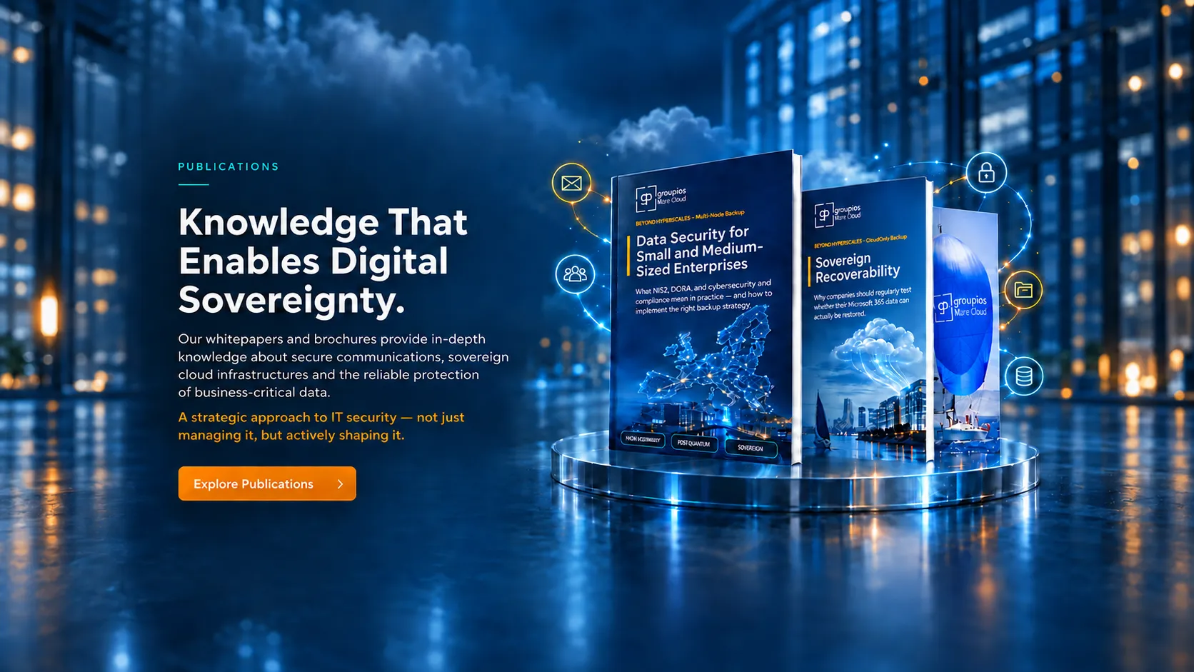 Publications: knowledge that enables digital sovereignty. Our whitepapers and brochures provide funded insights into secure communication, sovereign cloud infrastructures and reliable protection of business-critical data – guidance for all who don't just want to manage IT security, but want to shape it strategically.